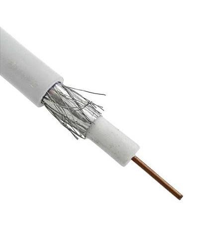 Коаксиальный кабель RG-6U RUICHI, CCS/Al/Al, 0.7 мм, 75 Ом, бухта 100 м, белый