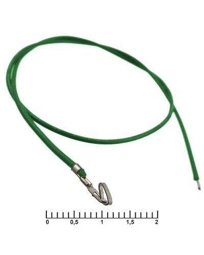 Разъём питания низковольтный RUICHI HU шаг 2,54 мм AWG26 0,3m зелёный, 1 контакт