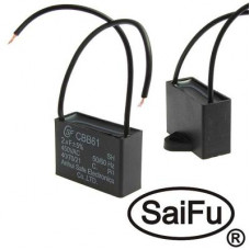 CBB61 2uF 450V SAIFU пусковой конденсатор, 2 мкФ, 450 В, провод