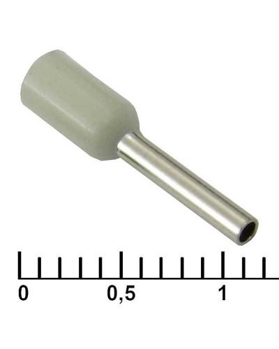 Наконечник на кабель RUICHI DN00708, серый, 1.2x8 мм, 0.75 мм2