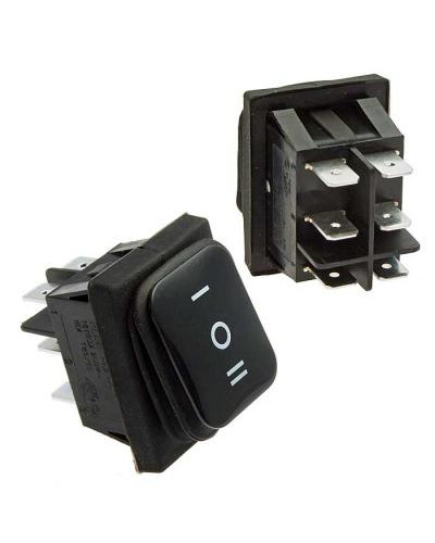 Клавишный переключатель RUICHI SB090, IP65, ON-OFF-(ON), 22x30 мм