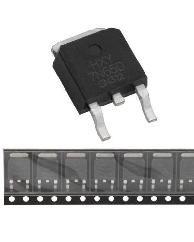 HXY7N65D HXY полевой транзистор (MOSFET), N-канал, 650 В, 7 А, 1.4 Ом, 24 нКл, TO-252 (DPAK)