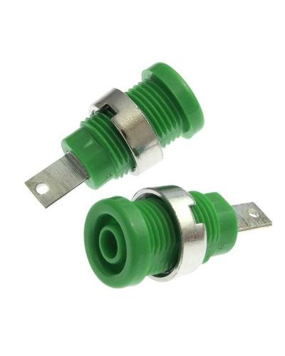 Гнездо RUICHI Z013 4 мм panel jack зелёный, на панель под пайку