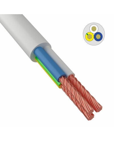 Провод соединительный ПВС 3х4,0 мм² 100 м белый ГОСТ 7399-97