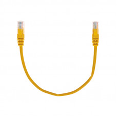 Патч-корд U/UTP, CAT 5e, RJ45-RJ45, 26AWG, LSZH, желтый, 0,3м  REXANT