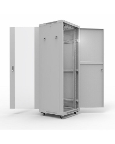 Шкаф напольный 19" серии Standart 47U 800х1000мм, передняя дверь стекло, задняя дверь металл, RAL 7035 (состоит из 2 частей) REXANT