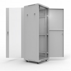 Шкаф напольный 19" серии Standart 47U 800х800мм, передняя дверь стекло, задняя дверь металл, RAL 7035 (состоит из 2 частей) REXANT
