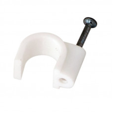 Крепеж кабеля круглый 12 мм, белый (упак. 50 шт)  REXANT