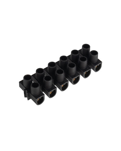 Клеммная колодка винтовая KВ-10 (4-10 мм²), ток 10 A, полипропилен черный, индивидуальная упаковка, 1 шт. REXANT