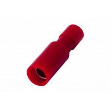 Разъем штекерный полностью изолированный гнездо 4 мм 0.5-1.5 мм² (РШПи-м 1.5-4/РшИмп 1,25-5-4) красный REXANT