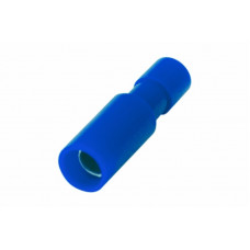 Разъем штекерный полностью изолированный гнездо 4 мм 1.5-2.5 мм² (РШПи-м 2.5-4/РшИмп 2-5-4) синий REXANT