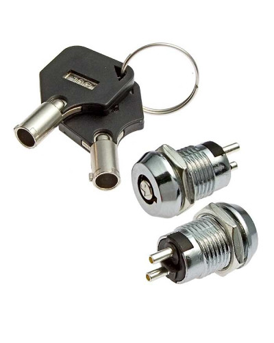 Выключатель с ключом RUICHI SK10-01C-1, 2 положения, OFF-ON SPST, 0.5 А, 100 мОм, 500 В