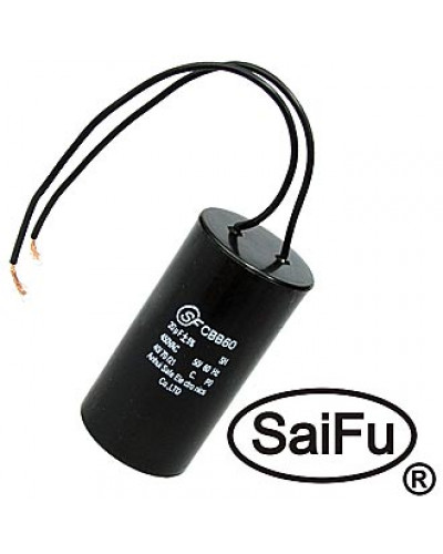 Пусковой конденсатор SAIFU CBB60, 20 мкФ, 450 В, с проводом