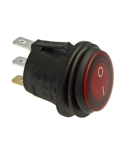 Клавишный переключатель RUICHI SB040-12V, IP65, ON-OFF, диаметр 20.2 мм, красный