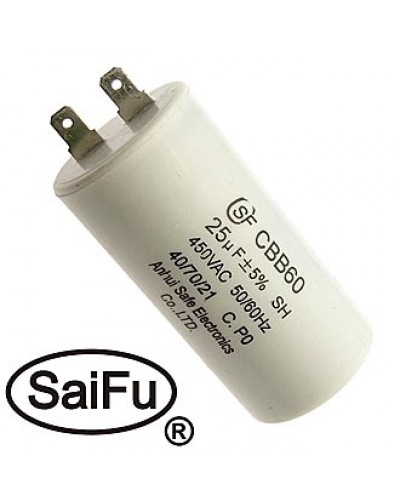 Пусковой конденсатор SAIFU CBB60, 25 мкФ, 450 В