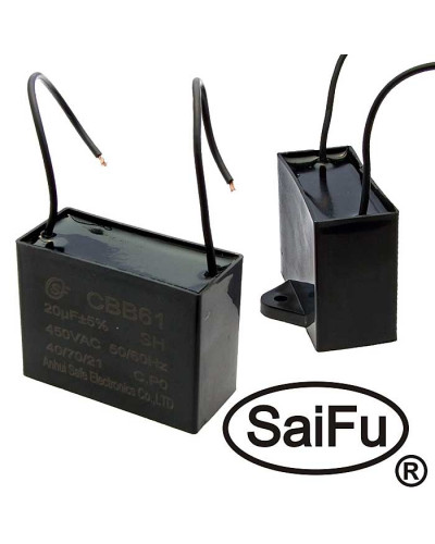 Пусковой конденсатор SAIFU CBB61, 20 мкФ, 450 В 