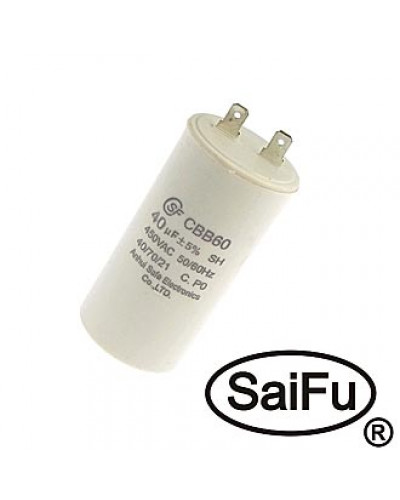 Пусковой конденсатор SAIFU CBB60, 40 мкФ, 450 В