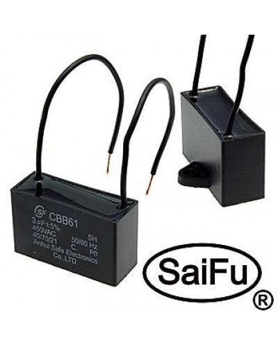Пусковой конденсатор SAIFU CBB61, 3 мкФ, 450 В