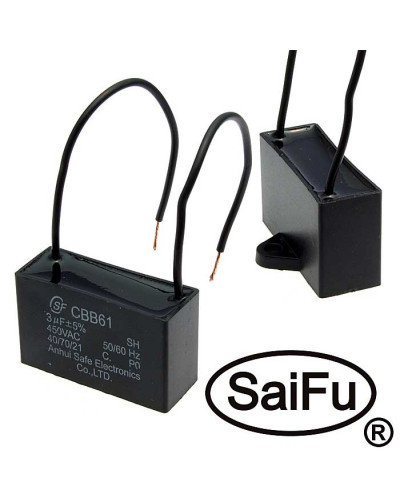 Пусковой конденсатор SAIFU CBB61, 3 мкФ, 450 В