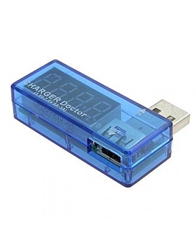 USB зарядное устройство с индикацией напряжения и тока зарядки RUICHI, 4-разрядный, LED-индикатор