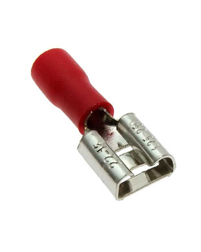 Клемма ножевая изолированная F-типа (гнездо) RUICHI FDD 1.25-250 мм, красная