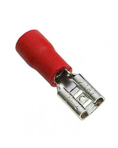 Клемма ножевая изолированная F-типа (гнездо) RUICHI FDD 2-187, красная
