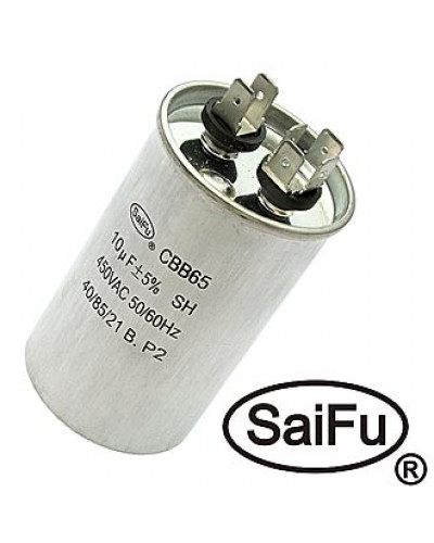 Пусковой конденсатор SAIFU CBB65, 10 мкФ, 450 В