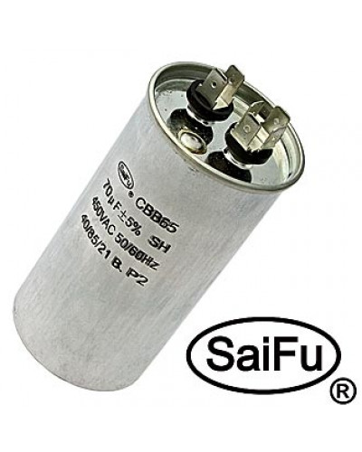 Пусковой конденсатор SAIFU CBB65, 70 мкФ, 450 В