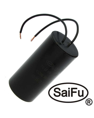 Пусковой конденсатор SAIFU CBB60, 70 мкФ, 450 В, с проводом