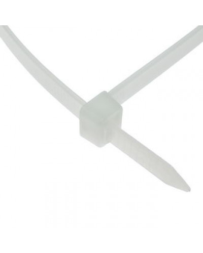 Хомут-стяжка кабельная нейлоновая неразъемная RUICHI, 500x8 мм, белая, упаковка 100 шт.