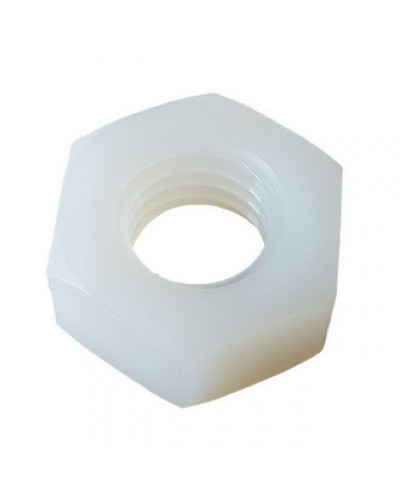 Гайка пластиковая полиамидная RUICHI DIN 555, М4, PA66, белая