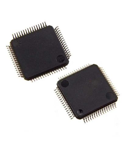 AT91SAM7S512B-AU, Микроконтроллер на базе ARM7TDMI от Microchip, 512 КБ Flash-памяти,   64 КБ встроенной SRAM, 55 МГц, -40...+85°C, корпус LQFP-64