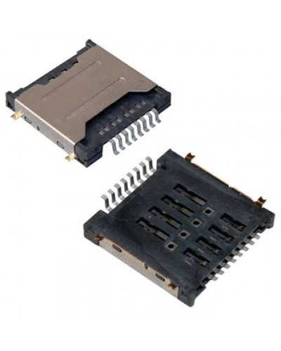 Двойной держатель mini SD карты RUICHI 8 pin, 3.3 H