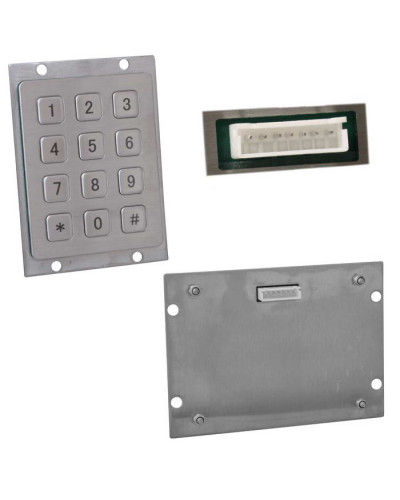 Клавиатура цифровая антивандальная влагозащищённая RUICHI RPS01-12-RM, pin, нержавеющая сталь
