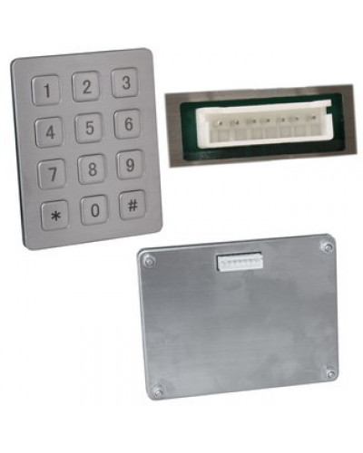 Клавиатура цифровая антивандальная влагозащищённая RUICHI RPS01-12-TM, pin, нержавеющая сталь