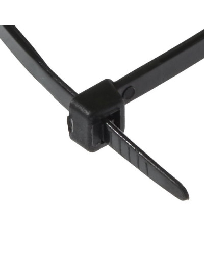 Хомут-стяжка кабельная нейлоновая неразъемная RUICHI, 8x250 мм, черная, упаковка 100 шт.