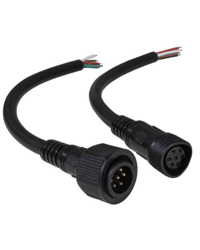 Разъемы герметичные кабельные (штекер-гнездо) RUICHI BLHK20-7PB, 7 контактов, IP67, 5 А, 250 В, черные