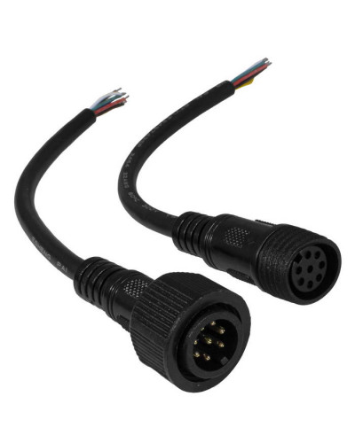 Разъемы герметичные кабельные (штекер-гнездо) RUICHI BLHK20-8PB, 8 контактов, IP67, 5 А, 250 В, черные