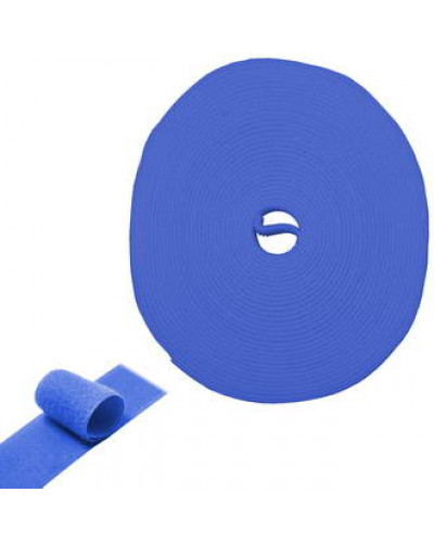 Лента-липучка многоразовая RUICHI 20 мм, длина 5 м, синяя