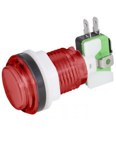 Кнопка GMSI RUICHI RC-1004-R, 24 мм, 3 А, 20 мОм, LED-подсветка, 12 В, круглая, цвет красный