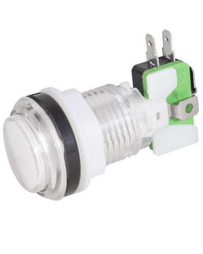 Кнопка GMSI RUICHI RC-1004-W, 24 мм, 3 А, 20 мОм, LED-подсветка, 12 В, круглая, цвет белый