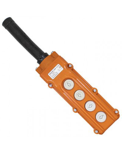 Пост 4-х кнопочный на кабель RUICHI GB8-B102, 50х70х200 мм, 250 В, 5 А, 50 мОм, -25…+70 °С, пластик, крышка ABS, оранжевый