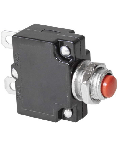 Автоматический выключатель RUICHI L-MZ, 43х28х13.2 мм, 20 А, постоянный и переменный ток, корпус черный, кнопка красная