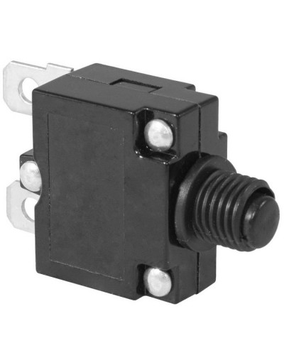 Автоматический выключатель RUICHI L-MZ-01B, 22.8х19х12.2 мм, 15 А, постоянный и переменный ток, корпус черный, кнопка черная