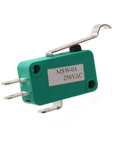Микропереключатель с выносной планкой RUICHI MSW-04, ON-(ON) SPDT 3P, 4 A, 250 В, вынос планки 24 мм