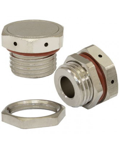 Клапан выравнивания давления RUICHI M16х1.5, 1 л/мин, IP67, -40…+125 °C, корпус - латунь никелированная, уплотнитель - резина силиконовая