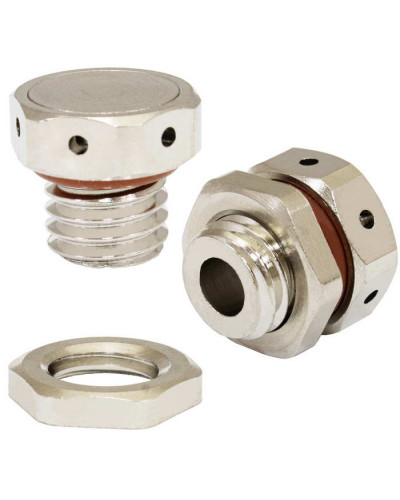 Клапан выравнивания давления RUICHI M10х1.5, 1 л/мин, IP67, -40…+125 °C, корпус - латунь никелированная, уплотнитель - резина силиконовая