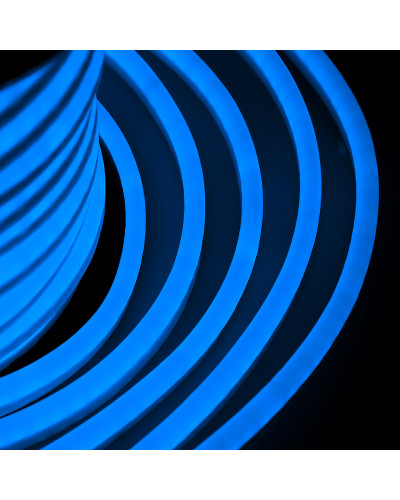 Гибкий Неон DIP 12x26мм - синий, оболочка синяя, бухта 50м
