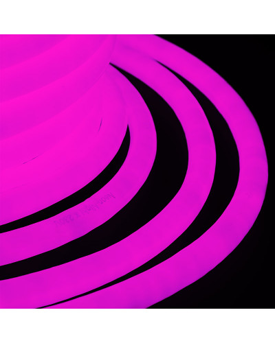 Гибкий Неон LED 360 (круглый) - розовый, бухта 50м