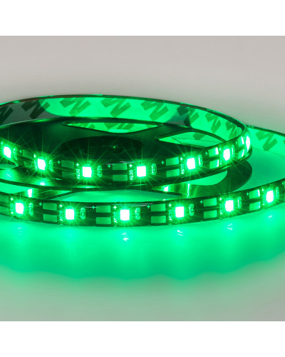 Лента светодиодная 5В, SMD2835, 4,8Вт/м, 60 LED/м, зеленый, 8мм, 1м, с USB коннектором, черная, IP65 LAMPER